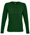 02075 Lds Imper. LS SOL'S Ladies Imperial Long Sleeve T-Shirt Bottle Green colour image
